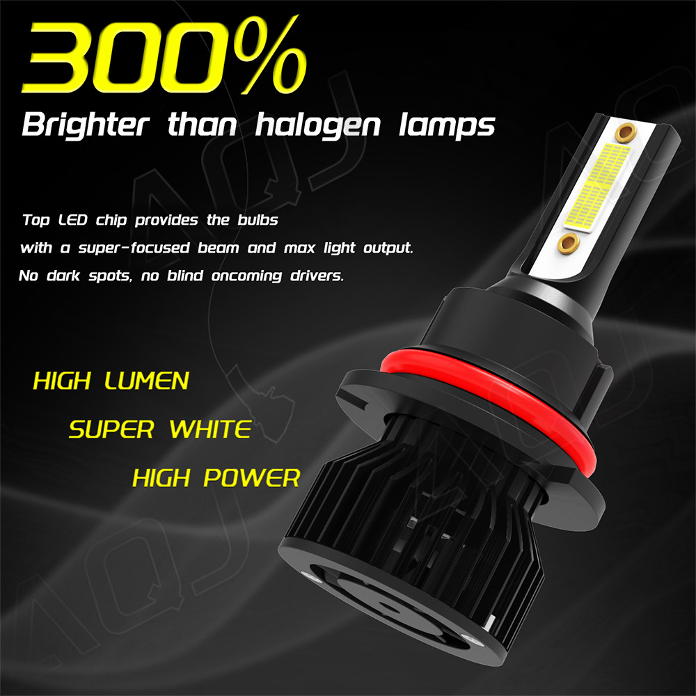 2x 9007/HB5 LED Headlight Bulbs Kit 8000K White High Low Beam Light Super Bright