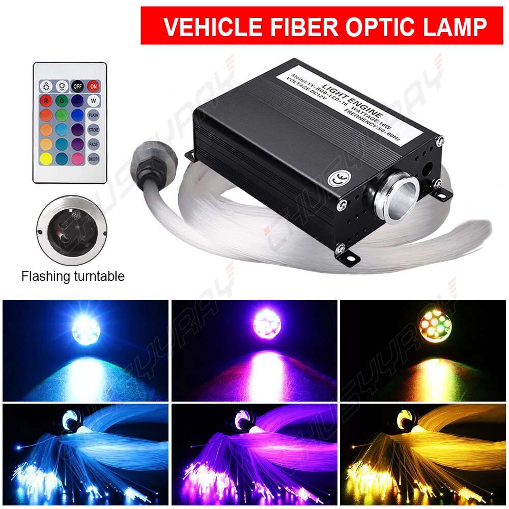 RGBW LED Car Headliner Roof Ceiling Star Light Kit Control 300x Fiber Optic