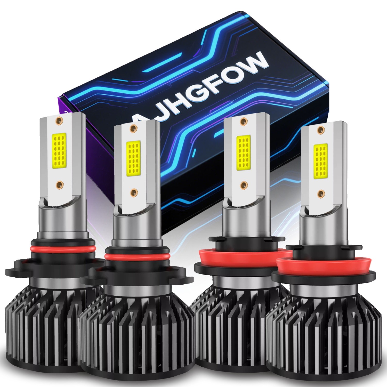 For Chevrolet Silverado 1500 2013-2021 Combo 4x LED Headlight Kit Bulbs 72000LM