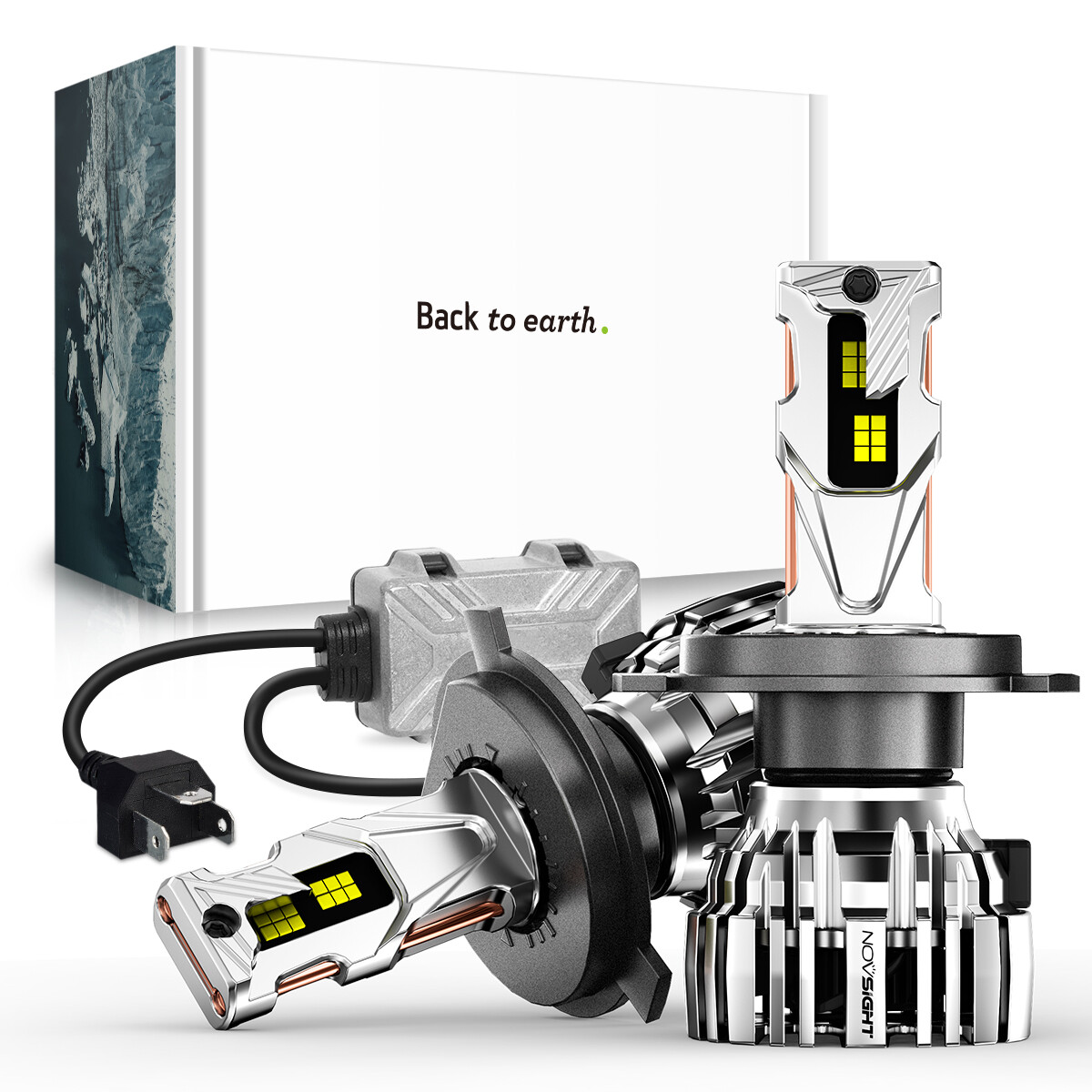NOVSIGHT H4 H7 H11 H13 9005 9006 LED Headlight Bulb Kit High Low Beam 32000LM