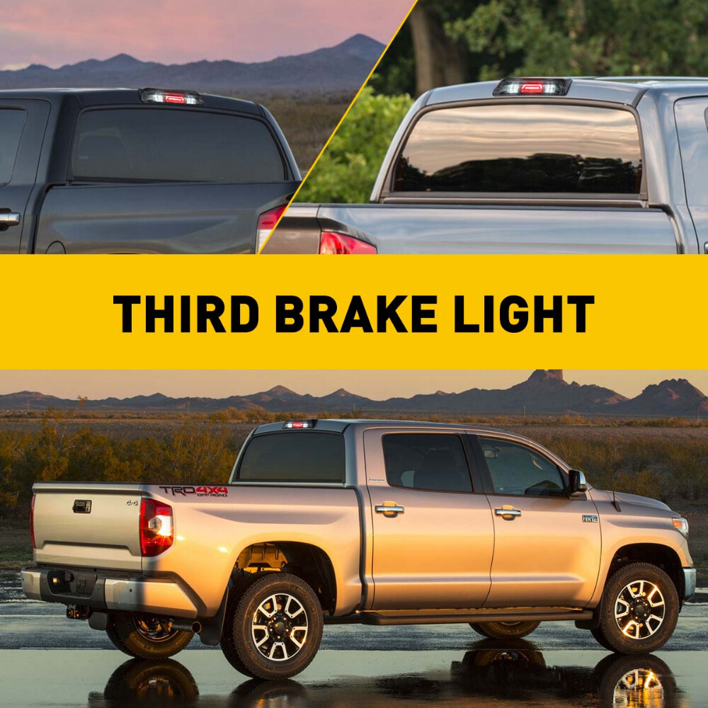 For 2007-2018 Toyota Tundra 3rd Third LED Brake Light Lamp Red White Accessories