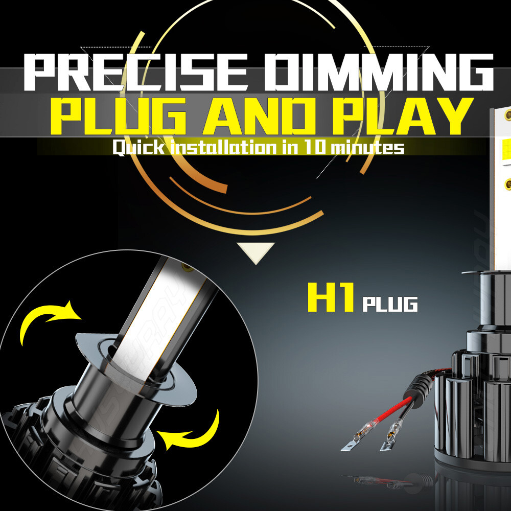 2Pcs NEW CSP LED Headlight Bulbs Super power combo For BMW E30 E34 E24 E36 E38