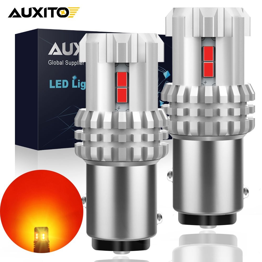 2PCS LED RED WHITE AMBER BRAKE LIGHT P21/5W BAY15D 1157 Brightness Super Bright
