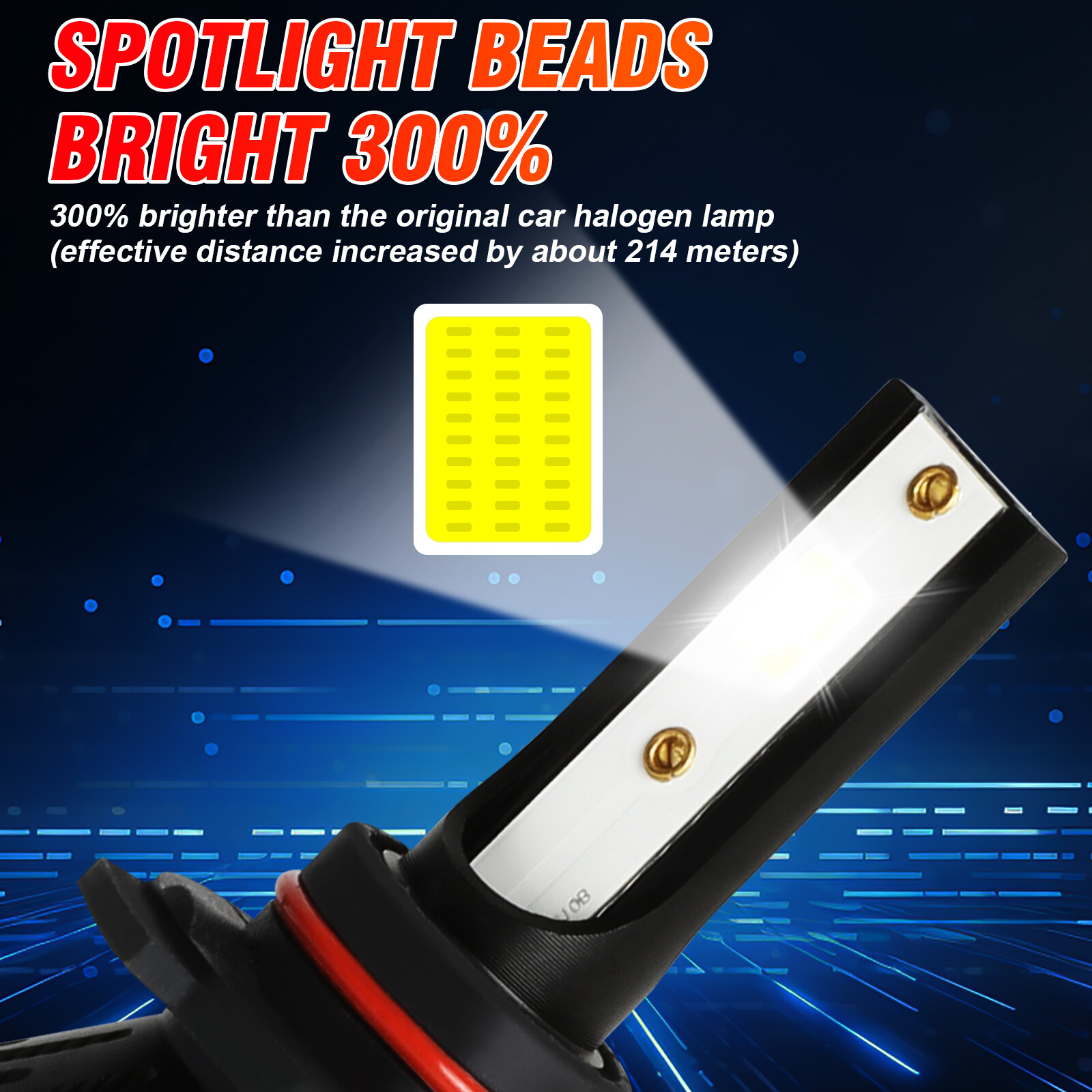 9012 LED Headlight High Low Beam H16/5202/2504 Fog Light Bulbs Kit 6000K 4pcs
