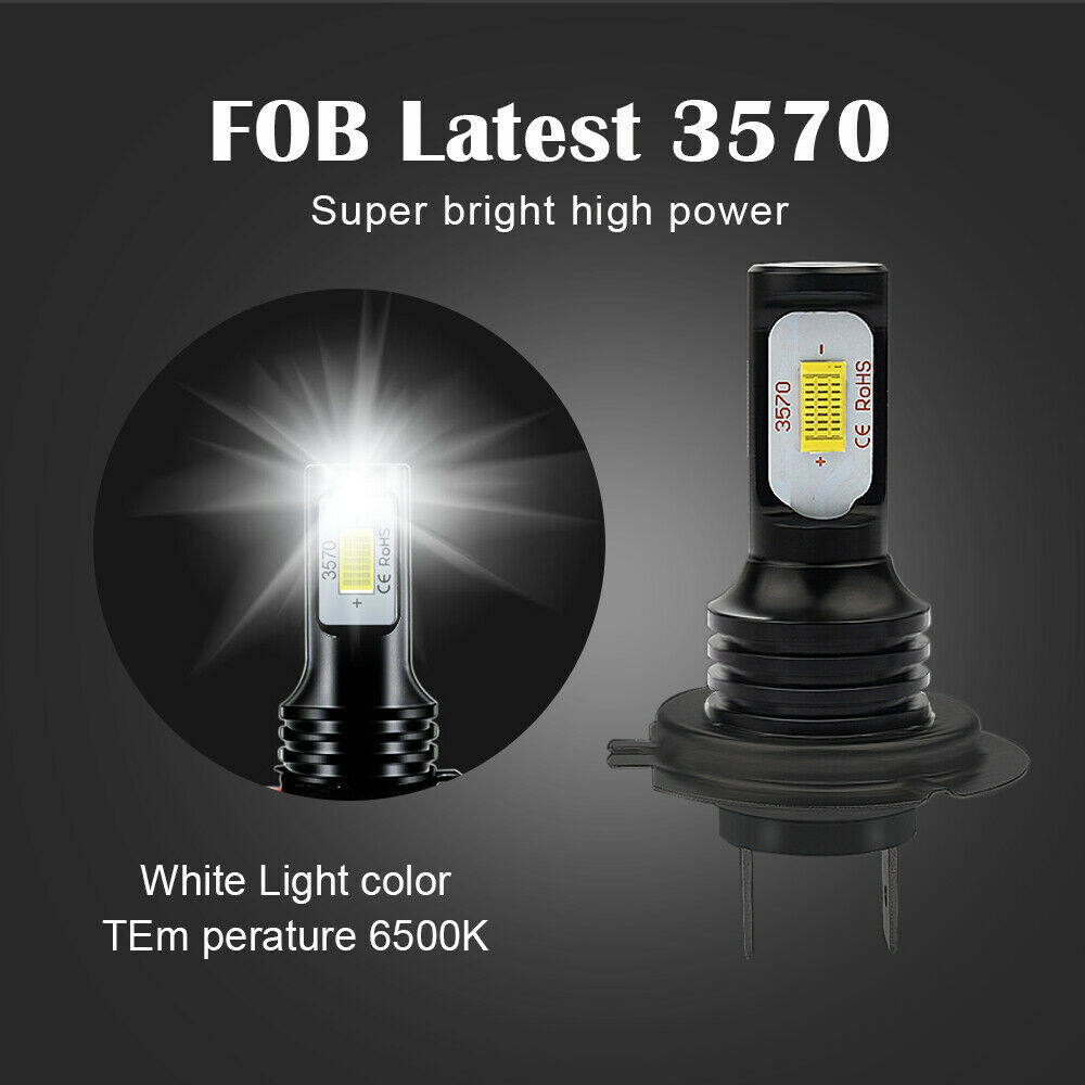 For Yamaha YZF-R6 2003-2015 YZF-R1 2007-2014 LED Headlight H7 Bulbs 6000K White