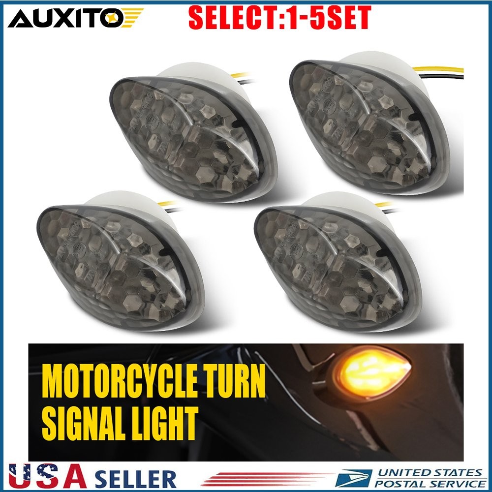 Universal Motorcycle LED Turn Signal Blinker Indicator Light Amber Lamp 4-20X
