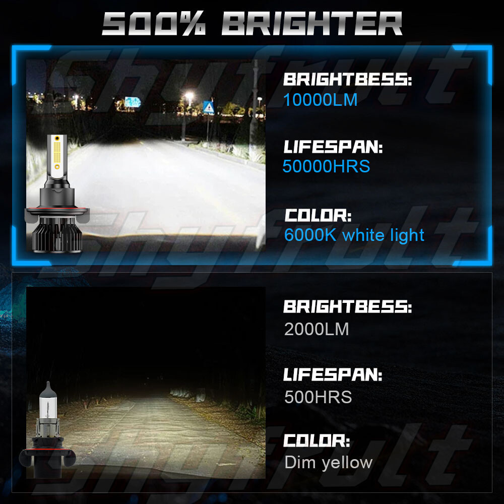 Fit Chevrolet Cruze 2011-2013 LS LED Headlights Hi/Lo Beam Fog Light Combo Bulbs