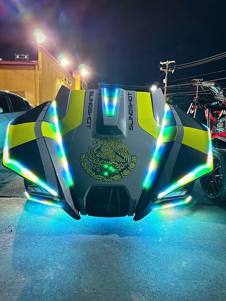 Full Tinted /Clear IP65 CHASING Dynamic Light Strip for Slingshot Bike Music APP