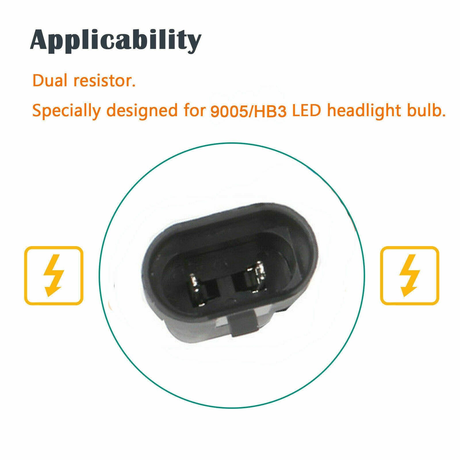 2Pcs 9005 HB3 Error Free Canbus LED Headlight Fog Light Bulb DRL Load Resistor