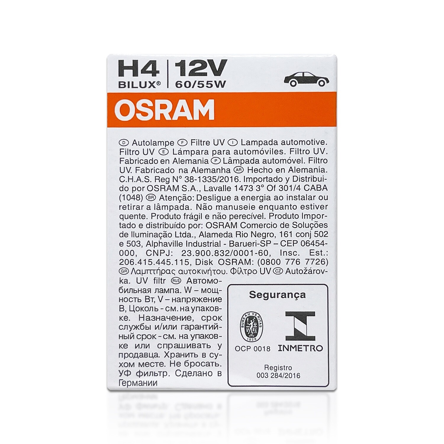 Osram 9003 H4 BILUX Original Standard Halogen Headlight Bulbs 64193 | Pack of 2