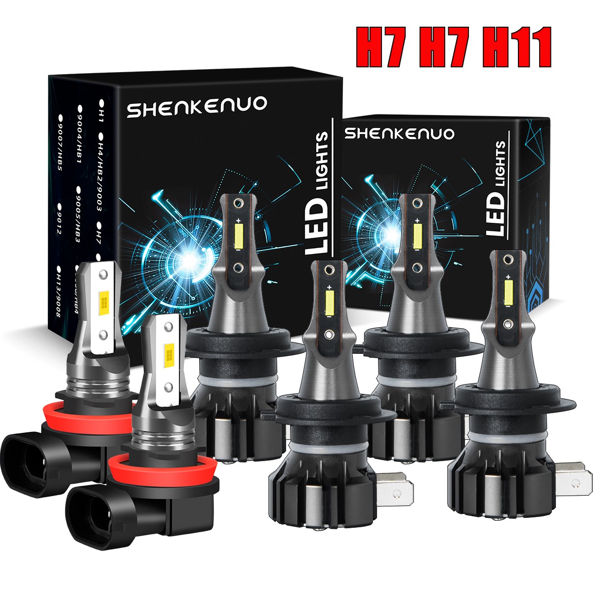 For BMW 320i 2013-2017 6x LED Headlights Bulbs High Low Beam + Fog Lights