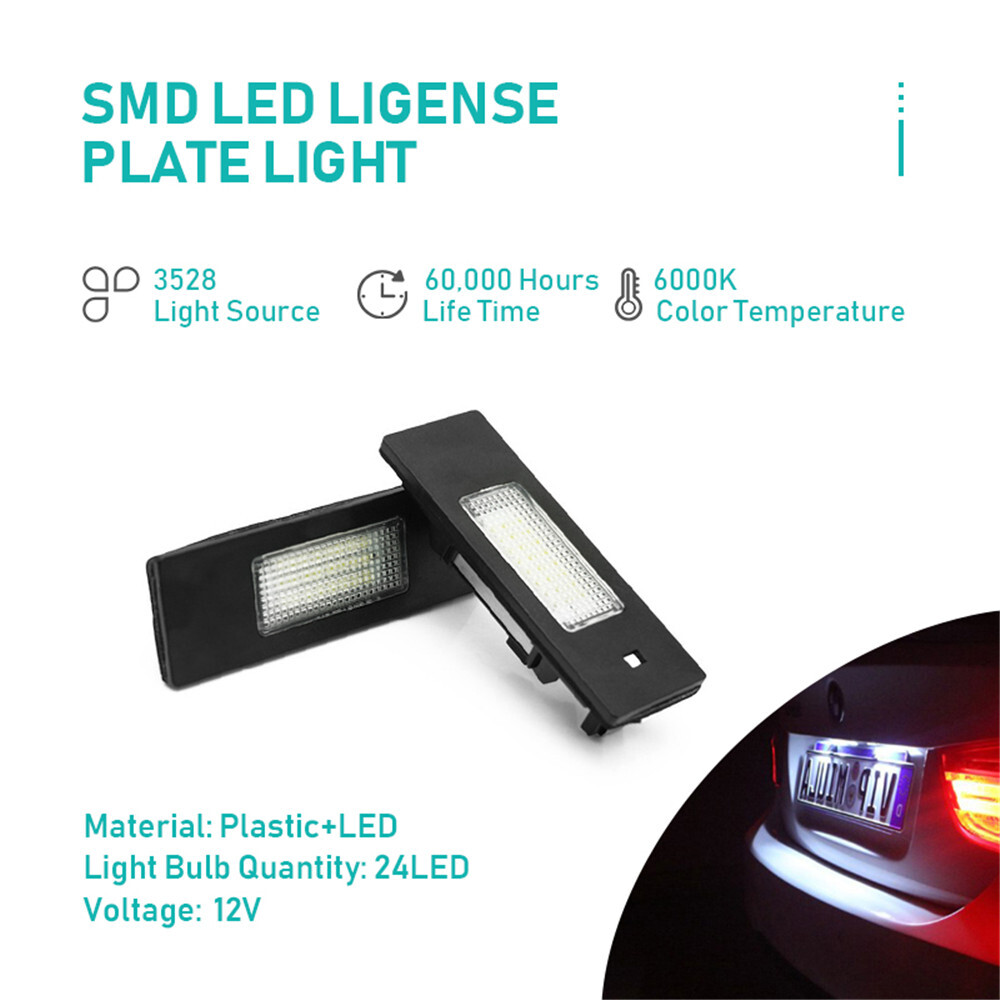 2Pcs For BMW 1 Series E81 E87 E87N F20 F21 LED License Plate Light Assembly Kit