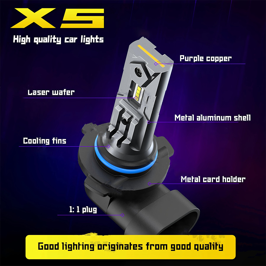 9005 HB3 LED Headlight Super Bright Bulbs Kit White 10000K 50000LM High/Low Beam