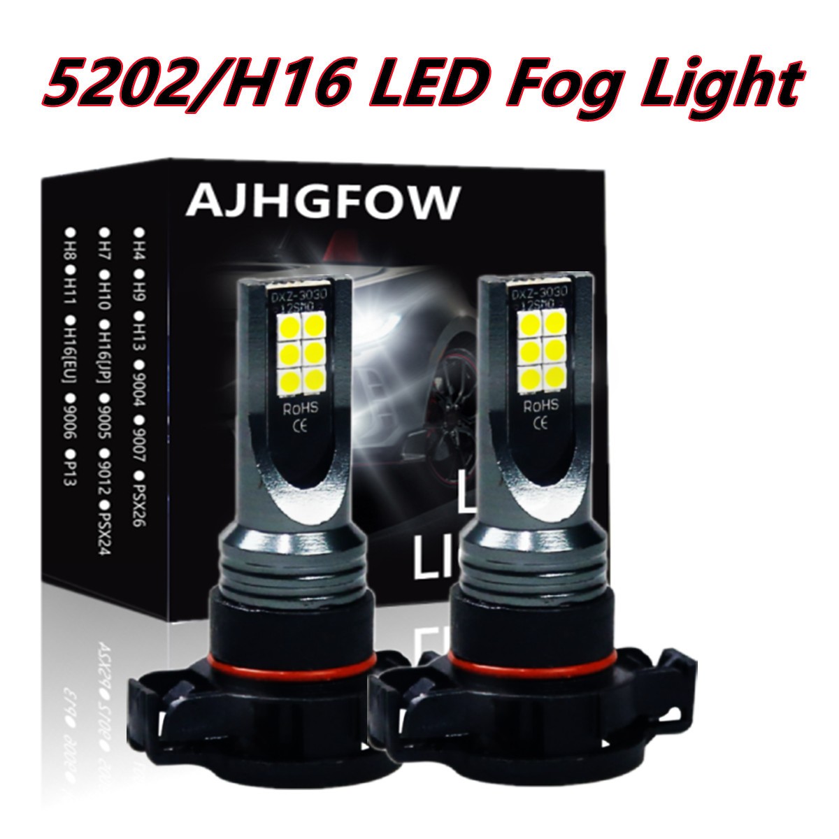 5202 h16 For Nissan Altima 10-18 LED Bulbs Kit 6000K Daytime Lamps DRL