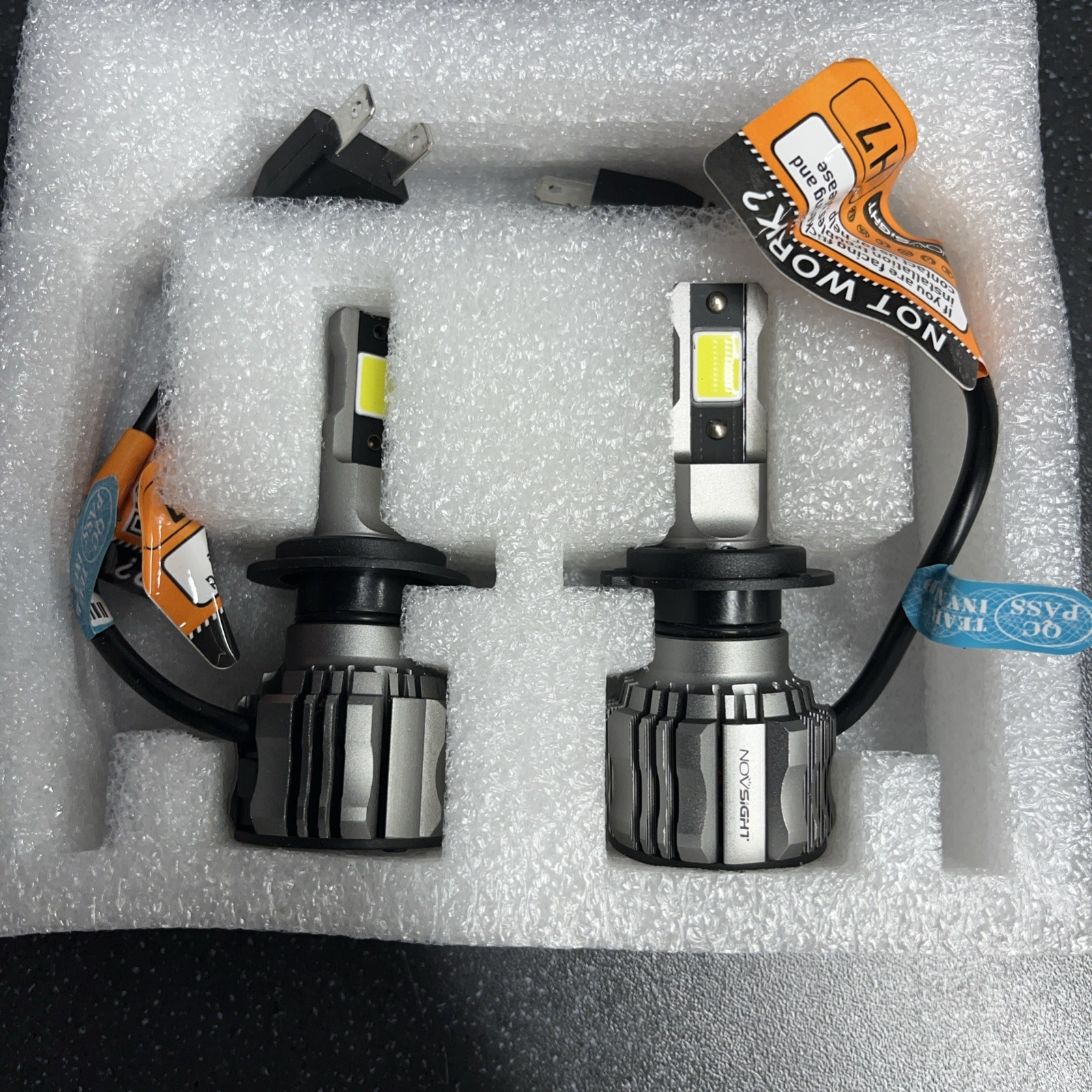 NOVSIGHT 22000LM H7 LED Headlight Bulbs Conversion Kit High Low Beam White 6500K