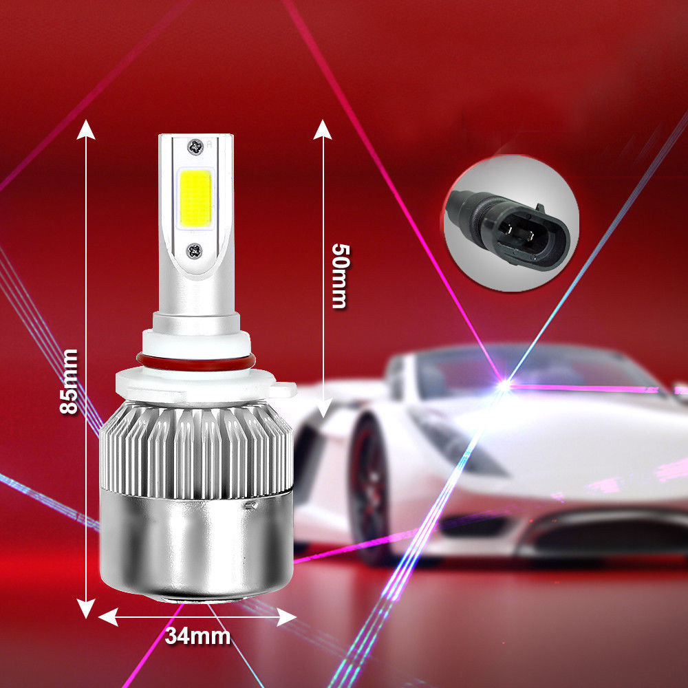 H7 H11 Ice Blue LED Headlight Bulbs Kit High Low Beam Total 144W 16000LM 8000K