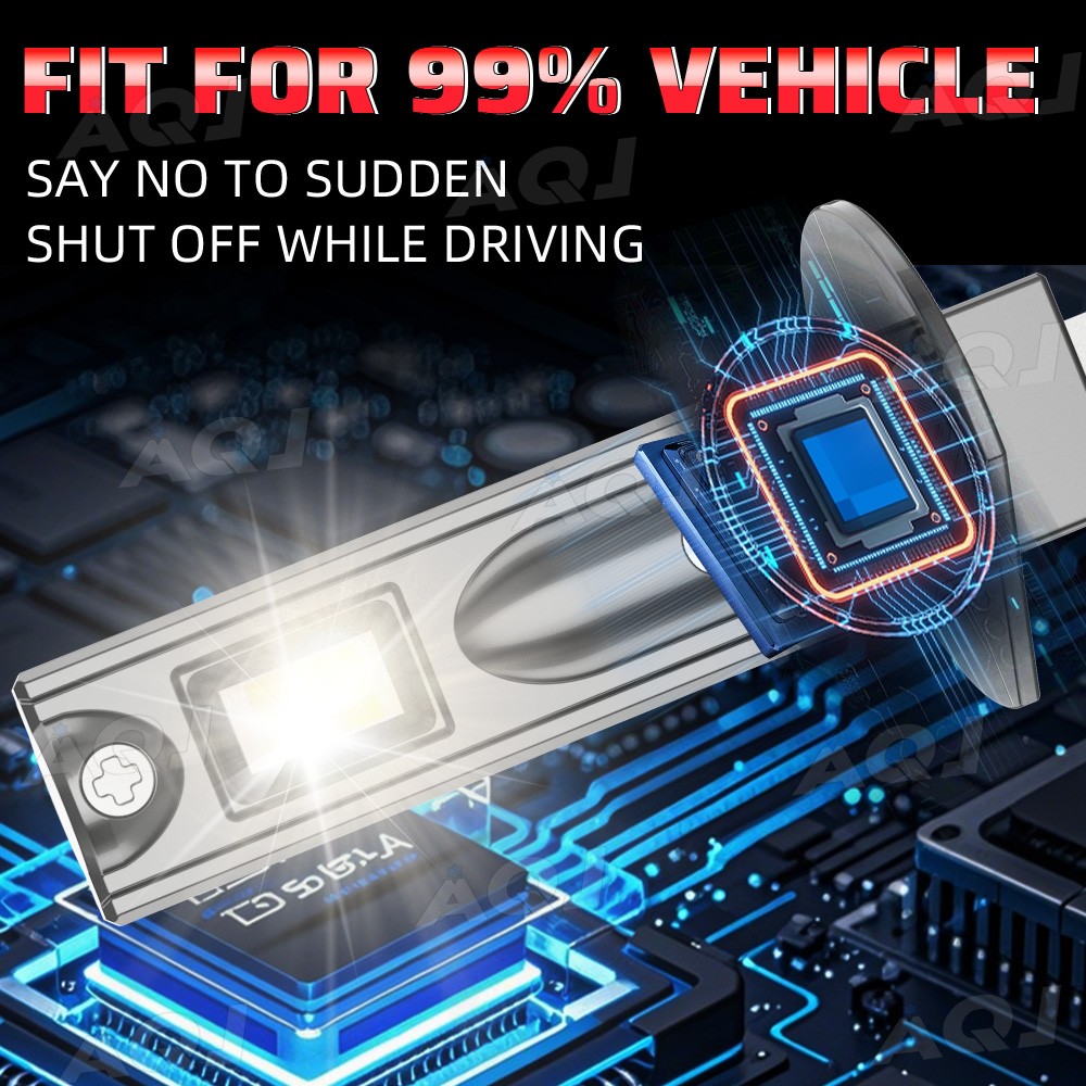H1 6000K Super Bright White 60000LM CSP LED Headlight Bulb Kit High Low Beam DRL