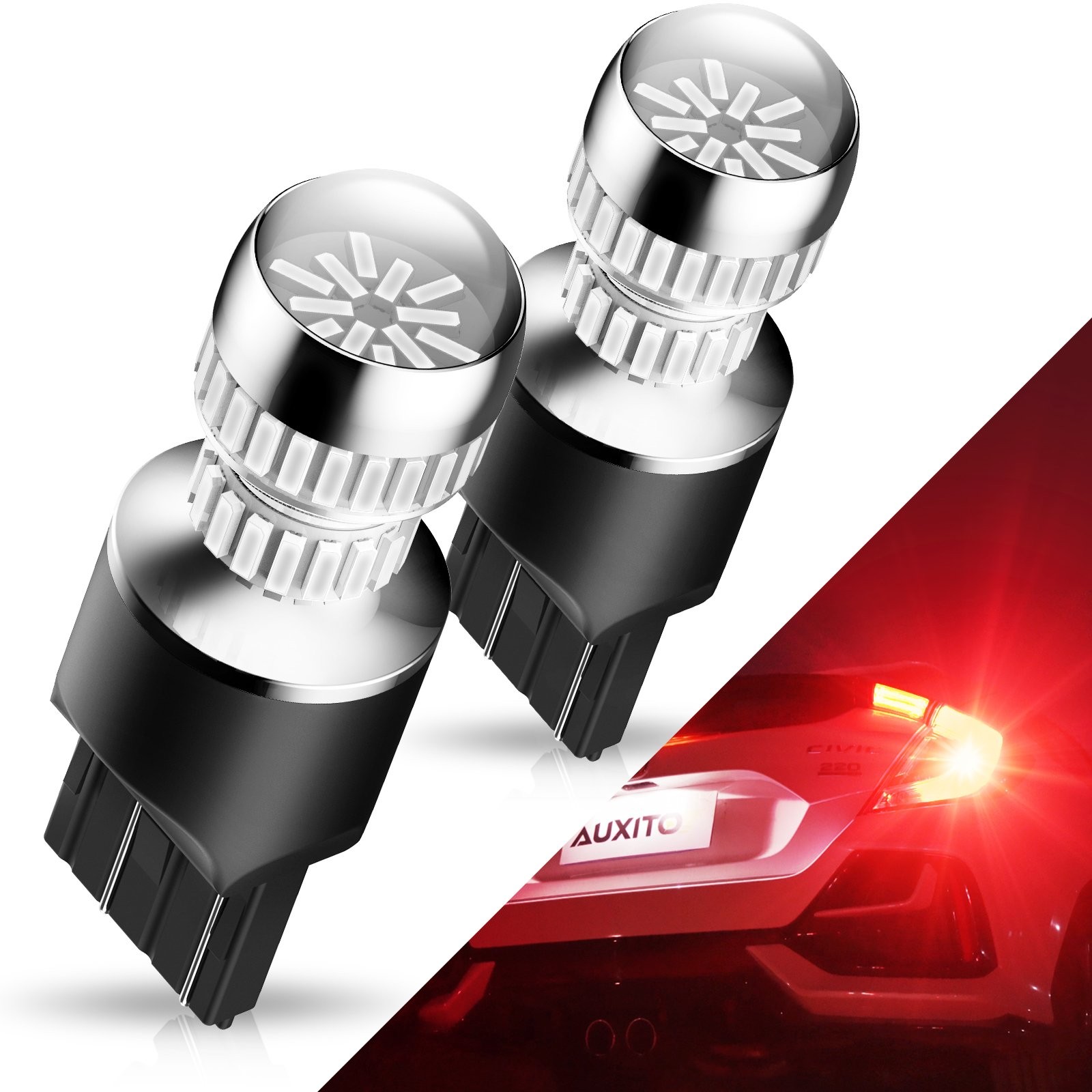2-10pcs Super Red 7443 7440 Brake Turn Signal Parking Tail LED Light Stop Bulbs
