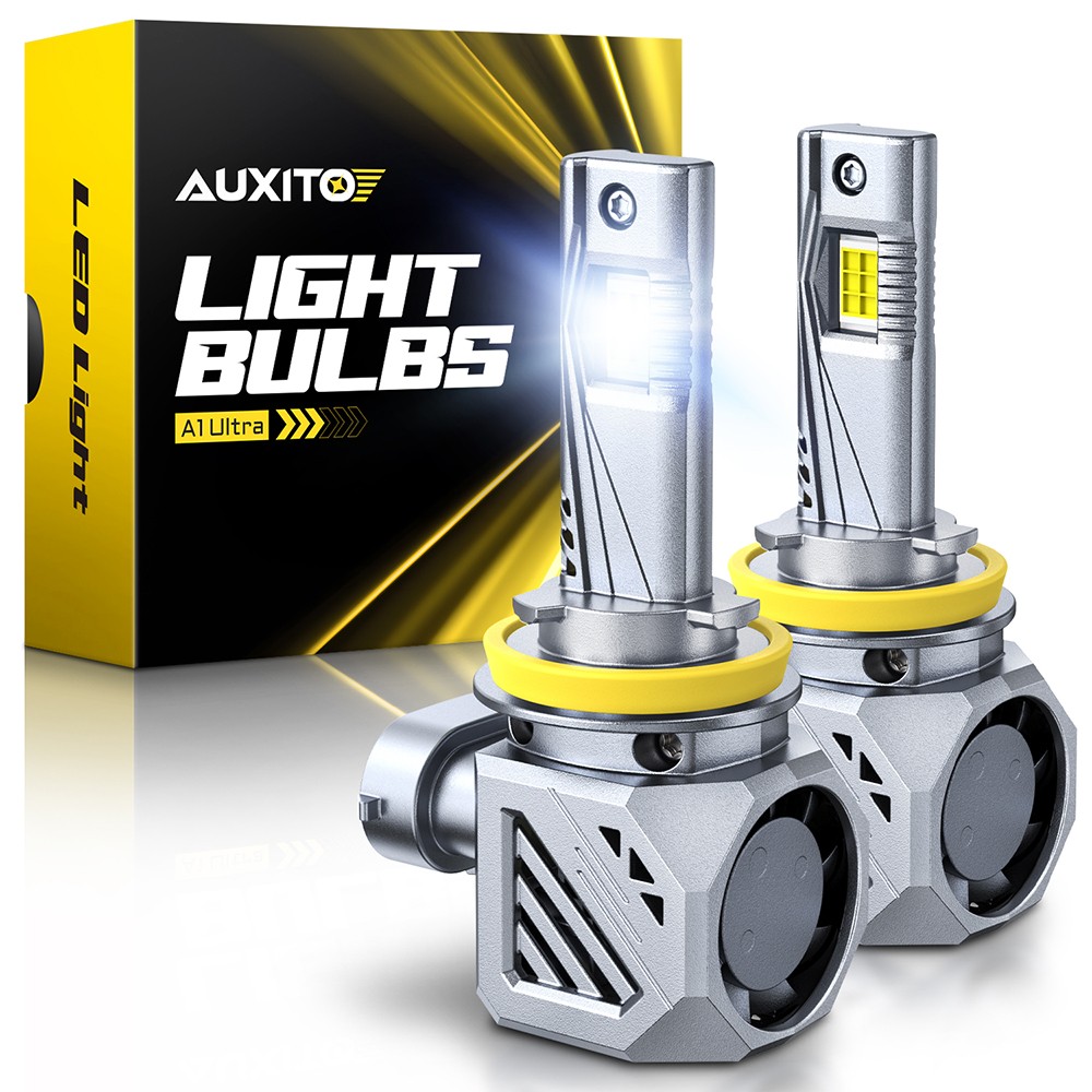 2PCS A1 Ultra Series H11 6500K White Light AUXITO LED Headlight Bulbs 7545 LED