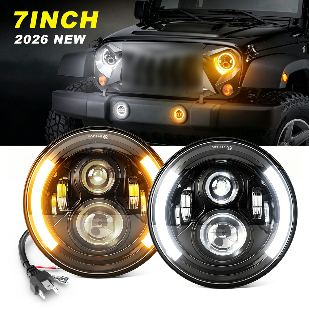 2026 Fit Chevrolet C10 pickup 1962- 1964 1965-1980 7″ inch Round led headlight