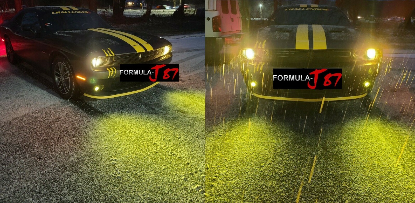 LED Kit M10 100W 9012 HIR2 3000K Yellow Two Bulb Headlight Dual Beam Replacement