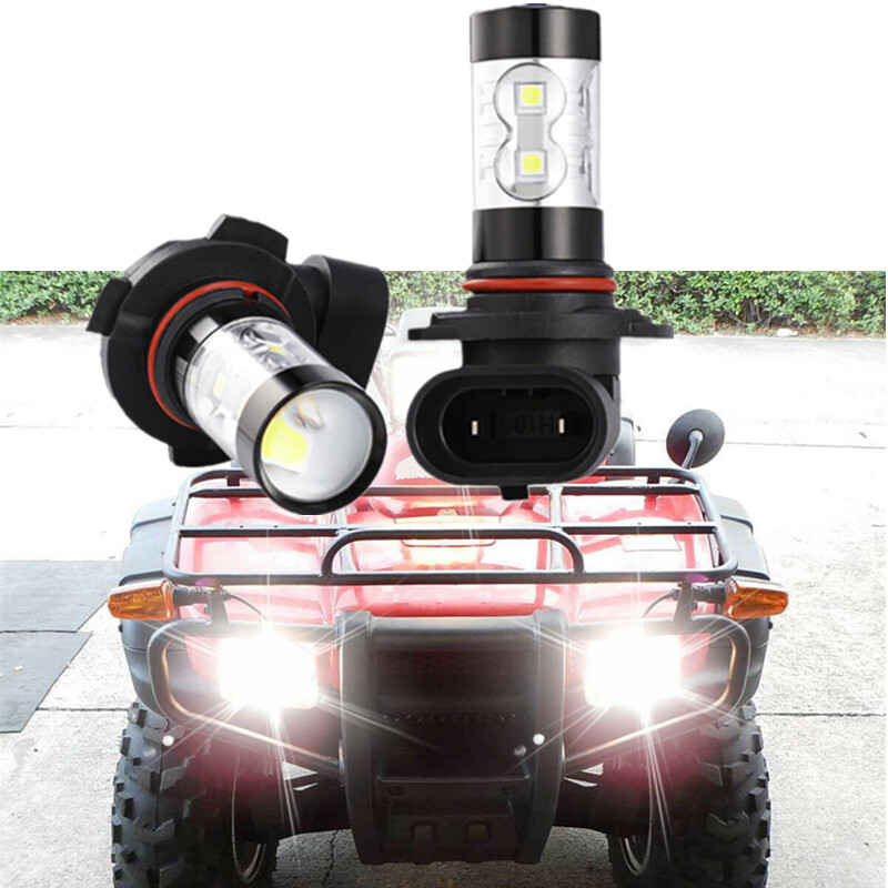 FOR HONDA RANCHER FOREMAN HIGH POWER HEADLIGHT LED LIGHT BULBS 6000K 100W 2400LM