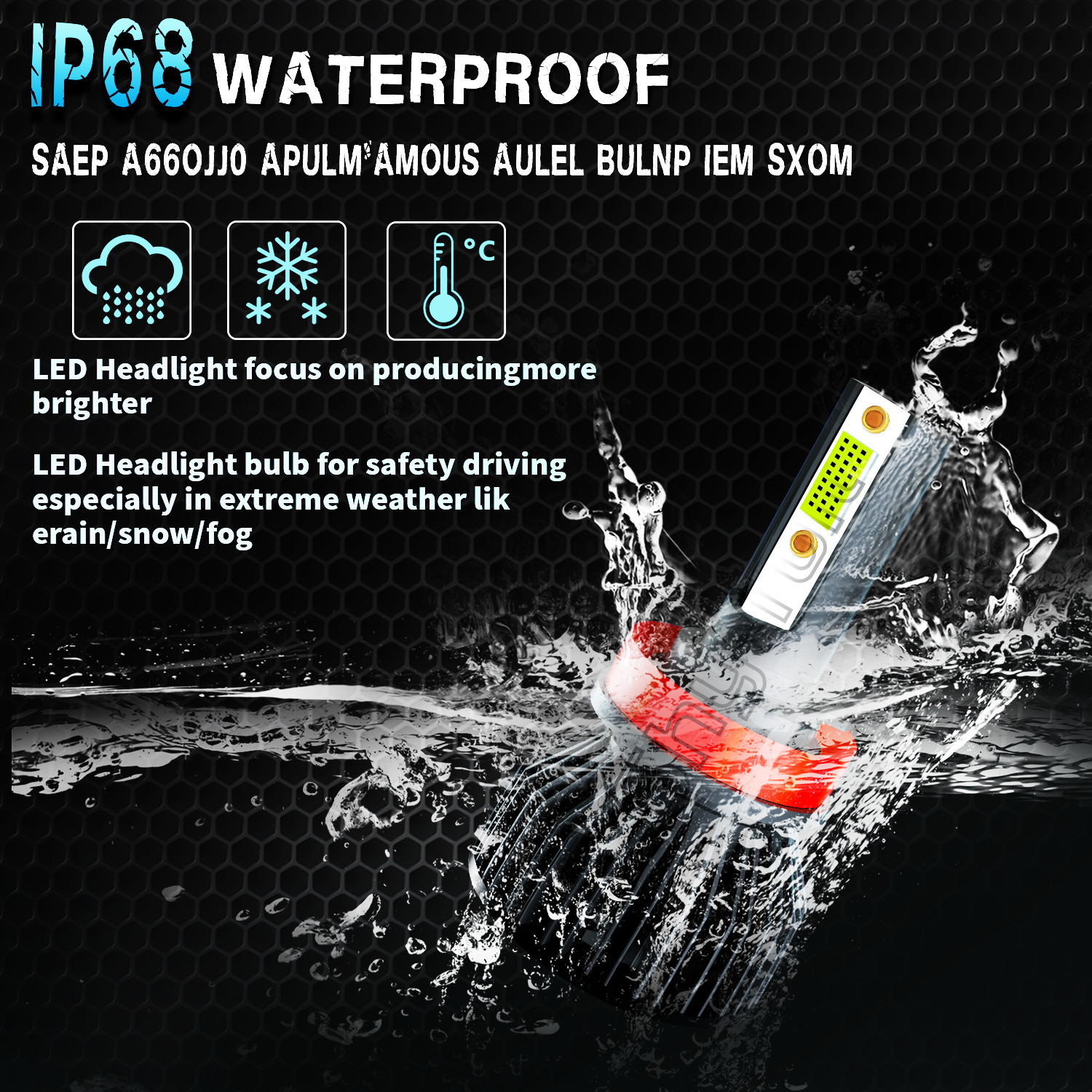 H11 LED Headlight Super Bright Bulbs Kit ICE Blue 8000K 330000LM High-Low Beam