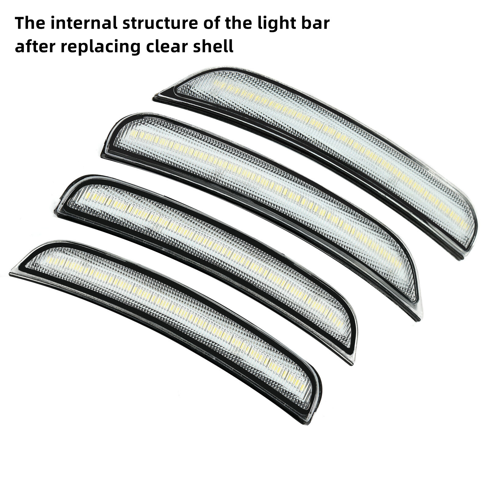 For 2015-2022 Dodge Charger Smoked Lens LED Rear &Front Bumper Side Marker Light