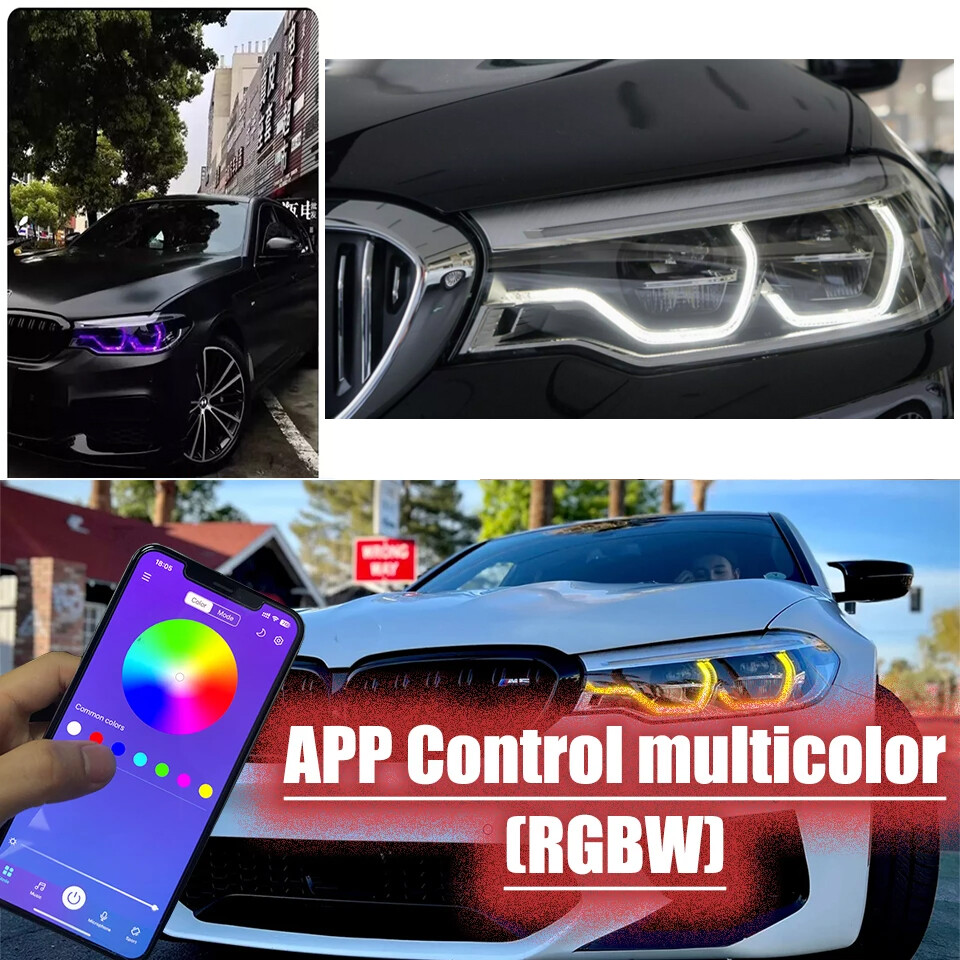 LED RGBW Angel eyes DRL Modules For BMW F90 M5 G30 530i 540i Adaptive Headlight