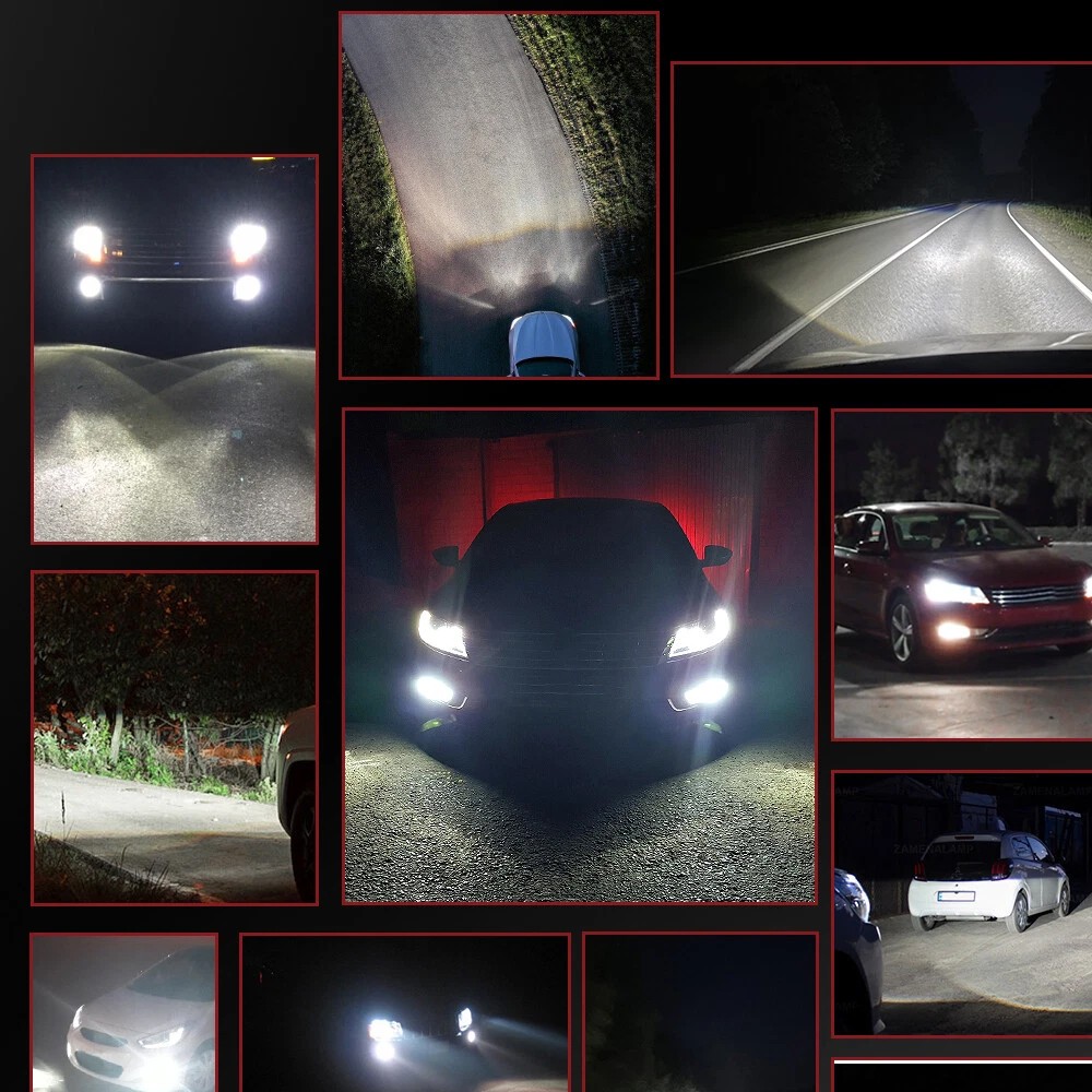 9006 LED Headlight Bulb Conversion Kit Low Beam White Super Bright 6500K 2PCS