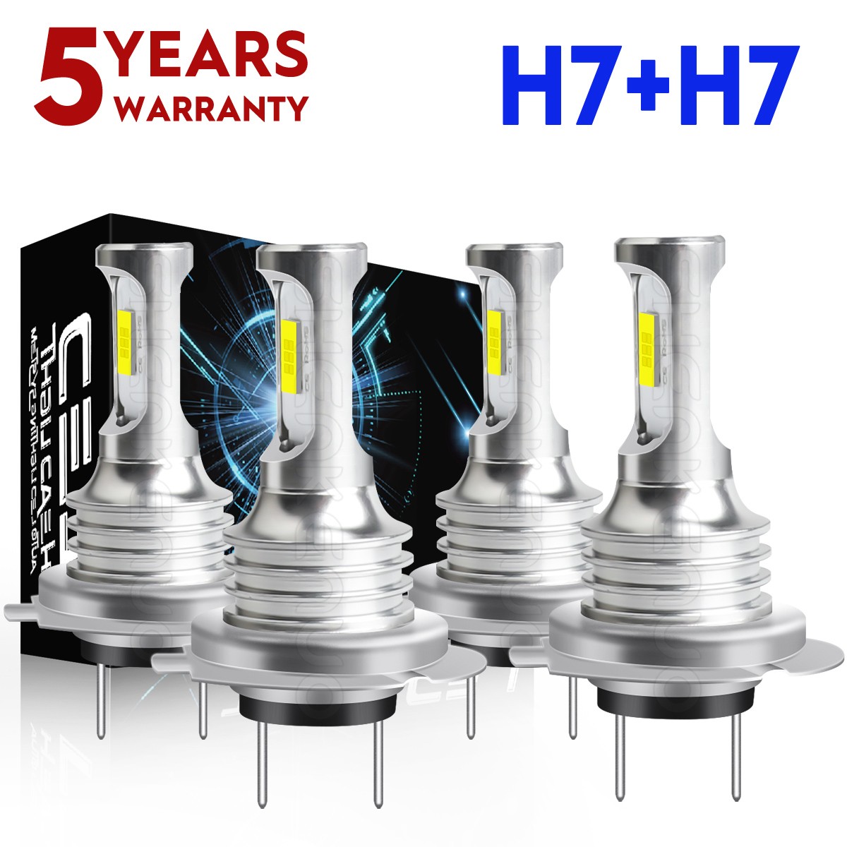 For BMW 328i xDrive 2009-2016 High Low Beam White Combo 4*H7 LED Headlight Bulbs