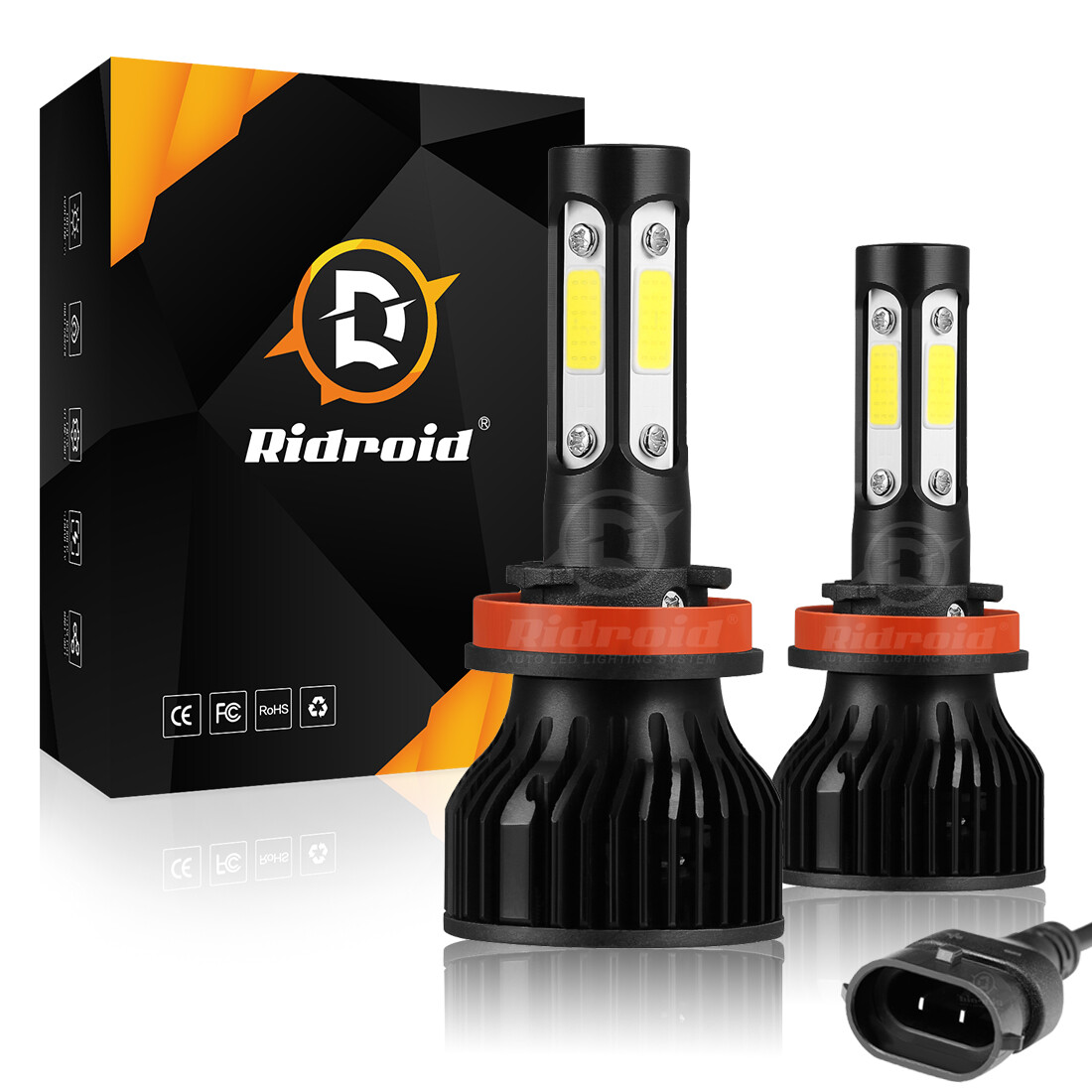 4 Side H11 Fog Light H8 H9 LED Headlight High Low Beam Bulbs 6000K White Canbus