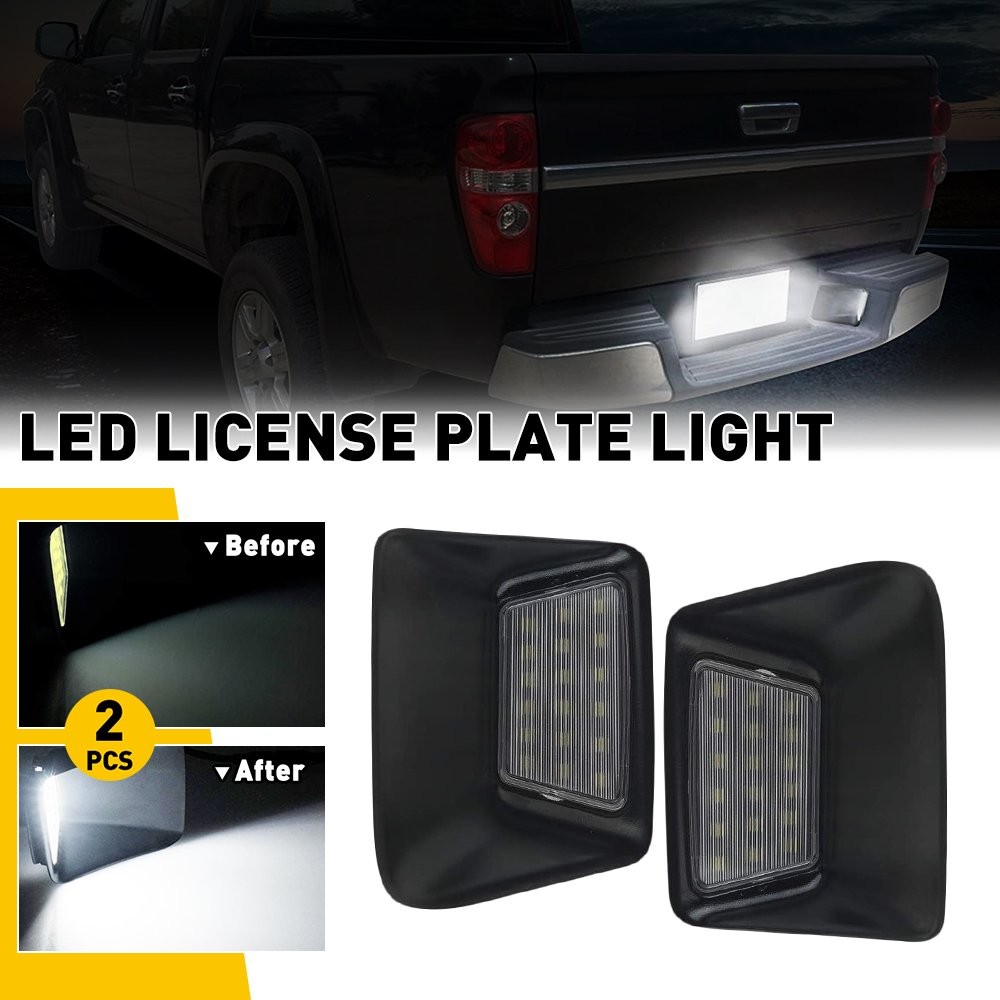 Pair LED License Plate Lights Fit For 2004-2012 Chevrolet Colorado Canyon GMC EO