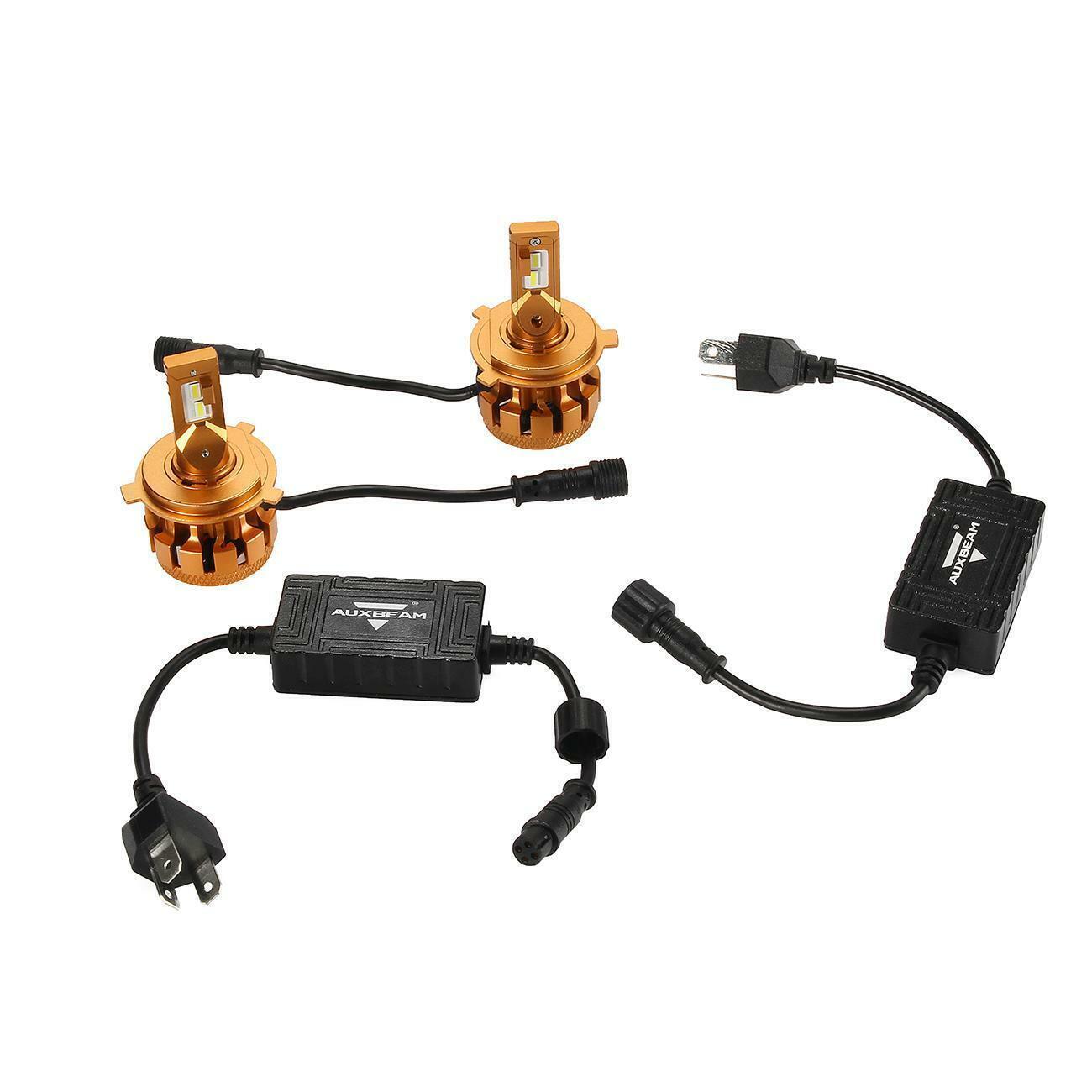 AUXBEAM H4 9003 LED Headlight Bulb Car& Truck High&Low Dual Beam Kit 6500K White