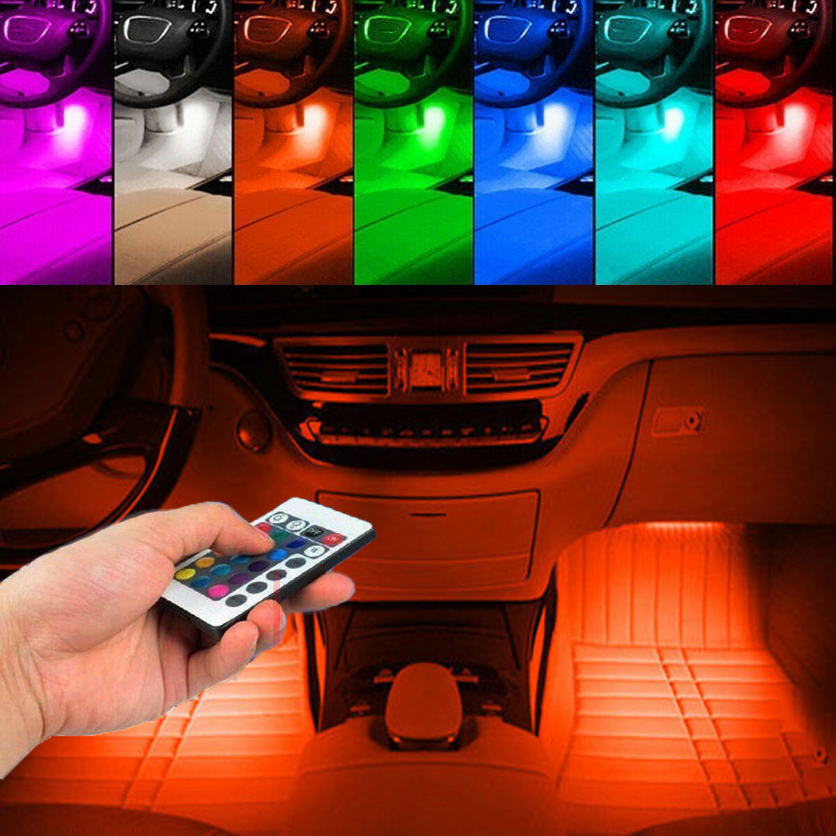 36 LED Car Charge Interior Accessories Floor Decorative Atmosphere Lamp Light x
