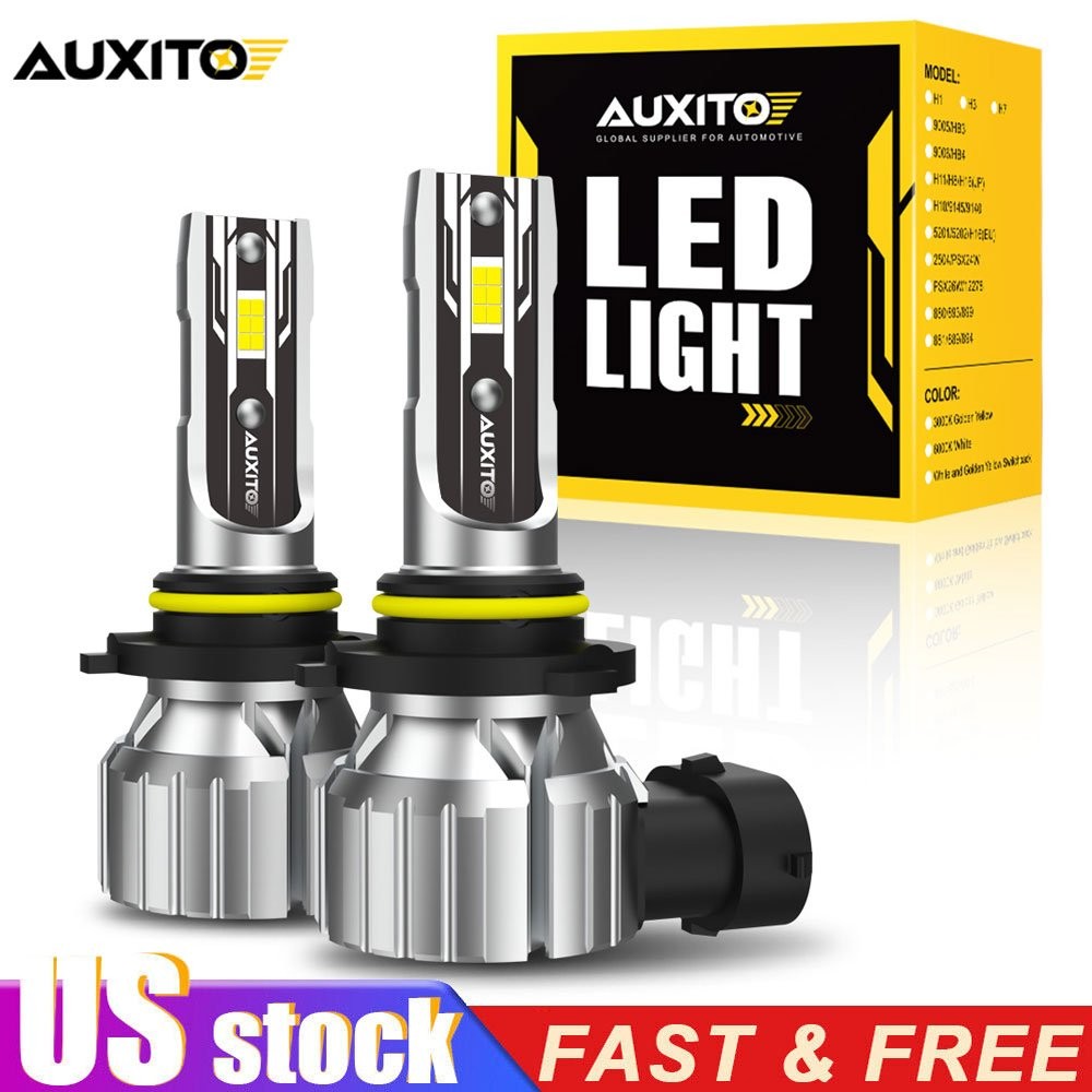 AUXITO 9006 LED Headlight Kit Hi Low Beam Bulbs Super Bright 6500K White 40000LM