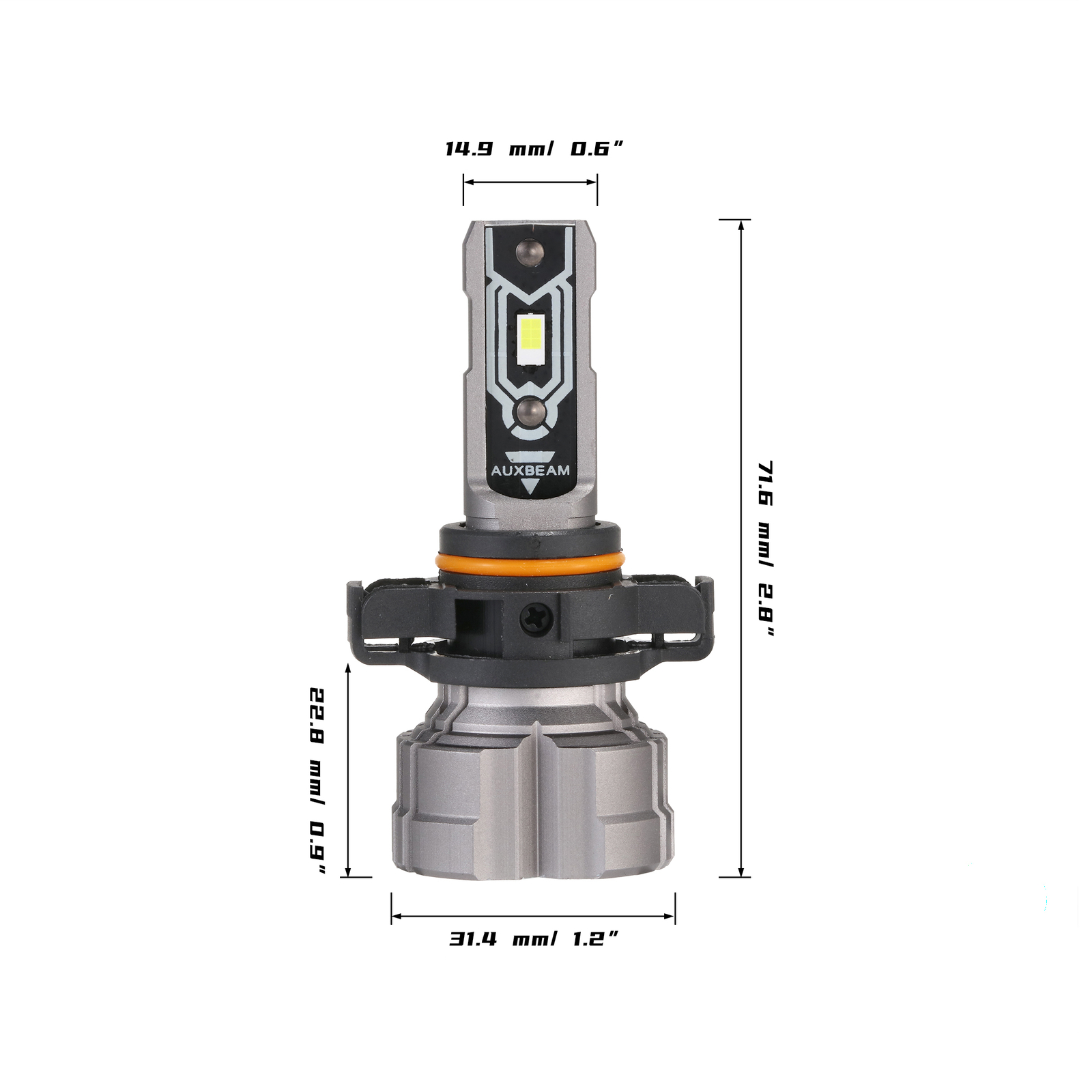 AUXBEAM 5202 LED Fog Light Bulbs 6500K White Extremely Bright 120W 25000LM 1:1