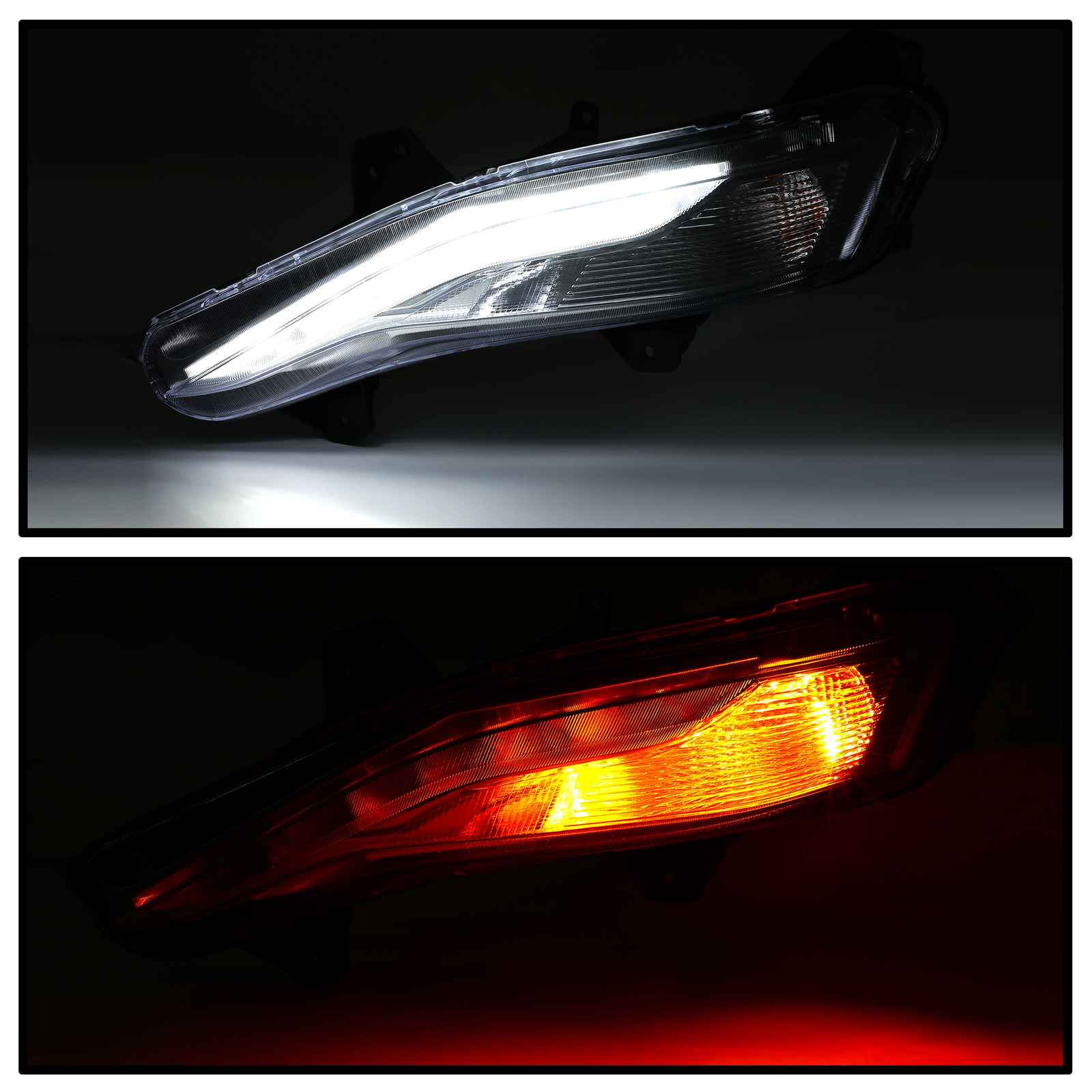 Pair LED Daytime Running Lights Fog Lamp Turn Signal For Chevy Malibu 2019-2023