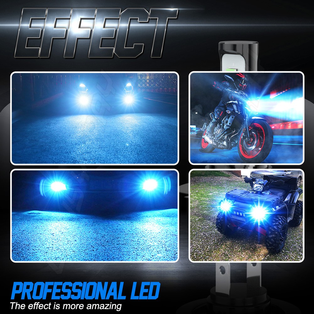 For Yamaha YZF-R6 2003-09 YZF-R1 2009-11 – 2x LED Headlight H7 Bulbs Blue 8000K