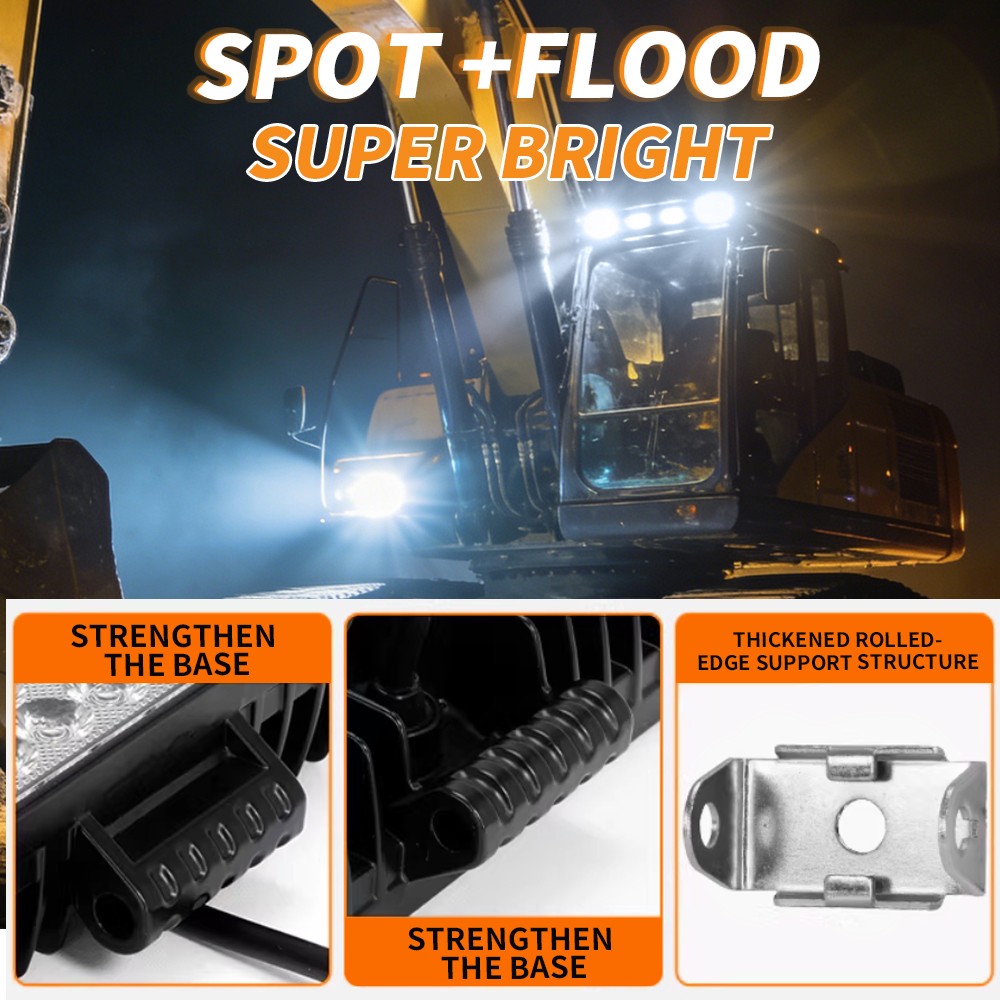 2x 6“ Powerful LED Work Light For Truck Flood Light 12V 24V 160W Tractor lights