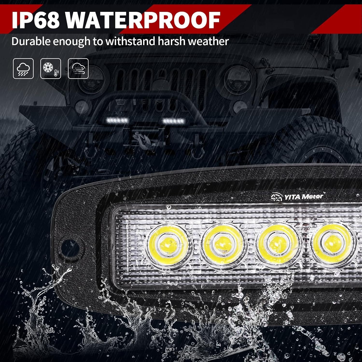 Robust 7″ 18W Off-Road Flood LED Pods, Flush Mount Design for Extreme Conditions