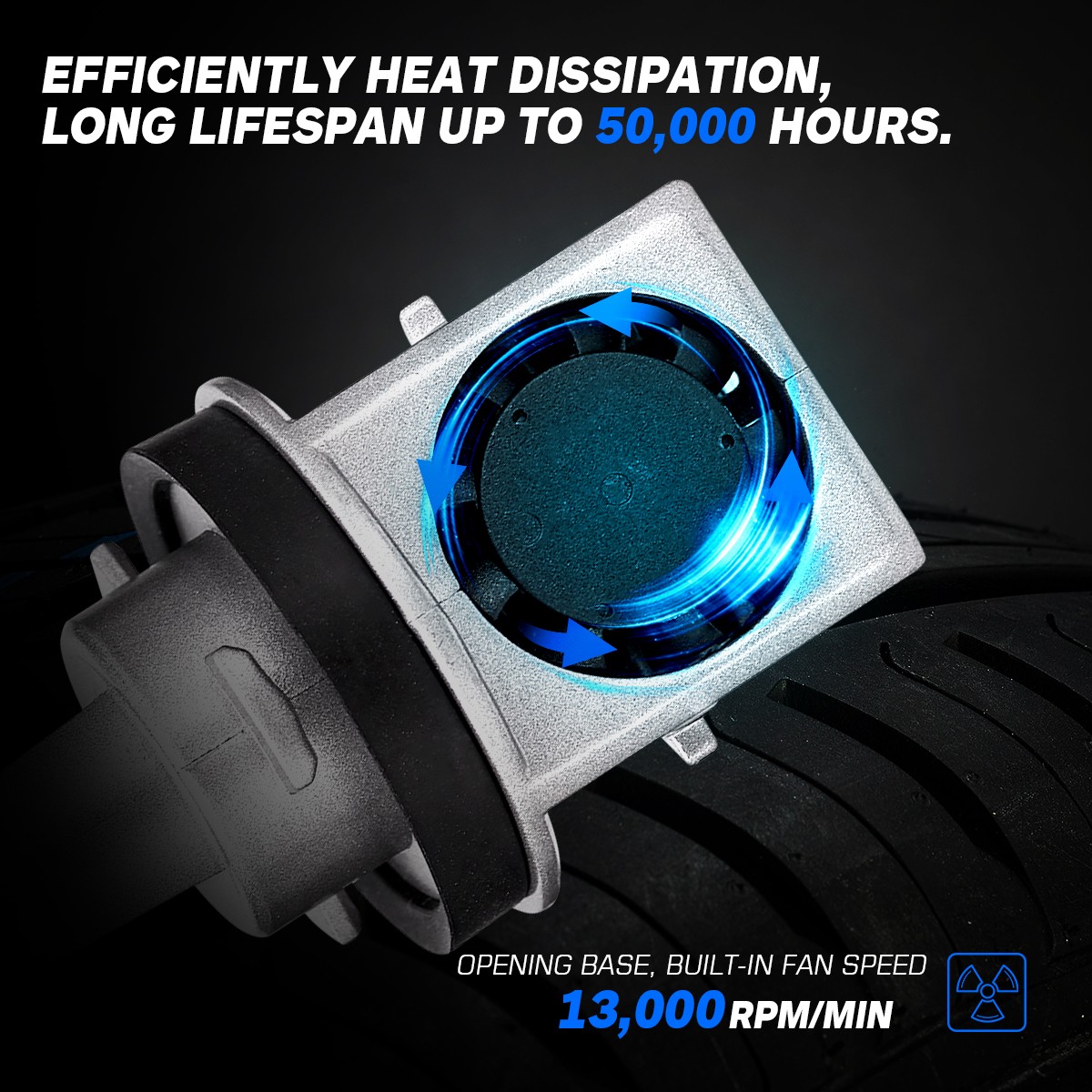 NOVSIGHT H11 H8 LED Headlights Bulbs Low Beam White Light Lamp 6500K 12000LM 55W