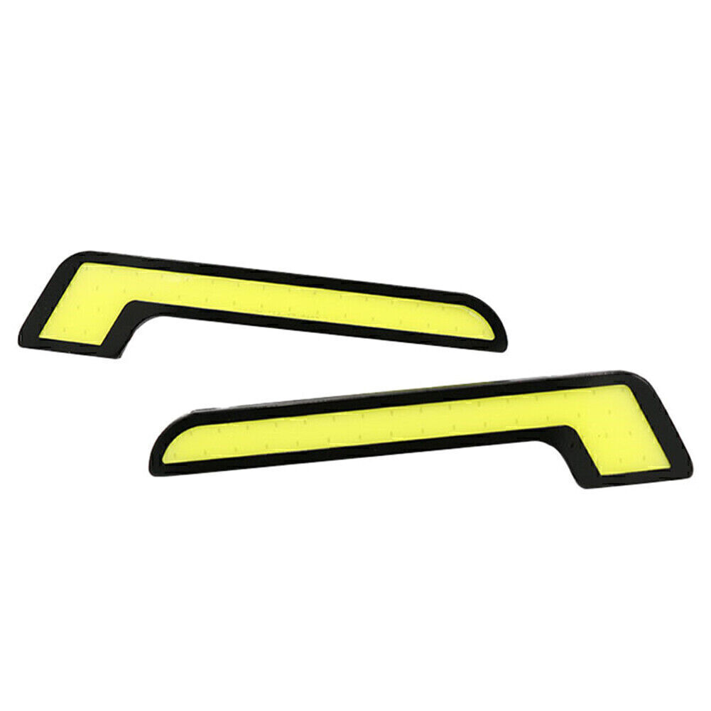 2pcs L Shape COB White LED Light Car Daytime Running Driving Light DRL Lamp 12V