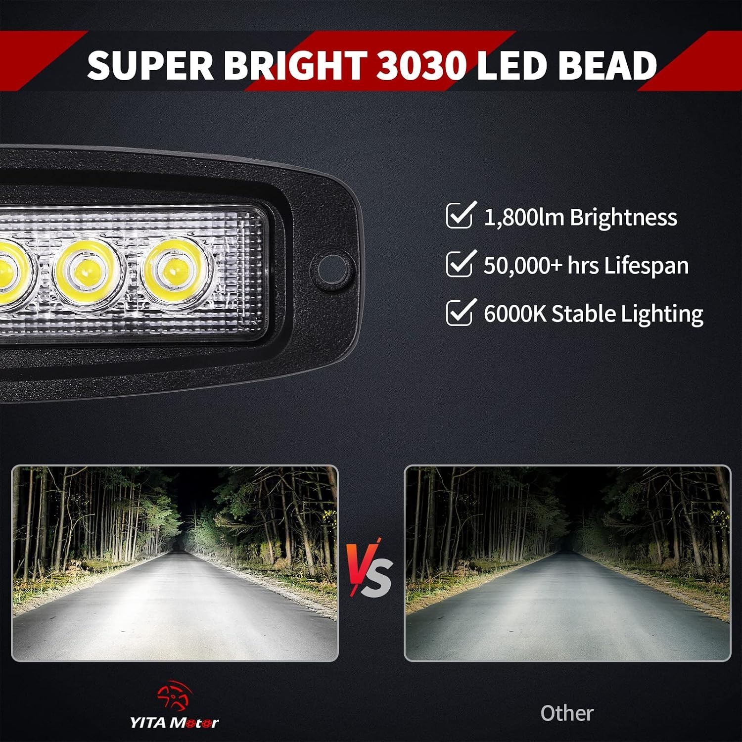Robust 7″ 18W Off-Road Flood LED Pods, Flush Mount Design for Extreme Conditions