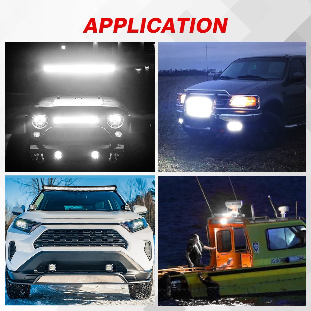 7″14″20″25″32″42″50″ LED Light Bar Combo Driving Truck SUV Offroad Bracket Wire