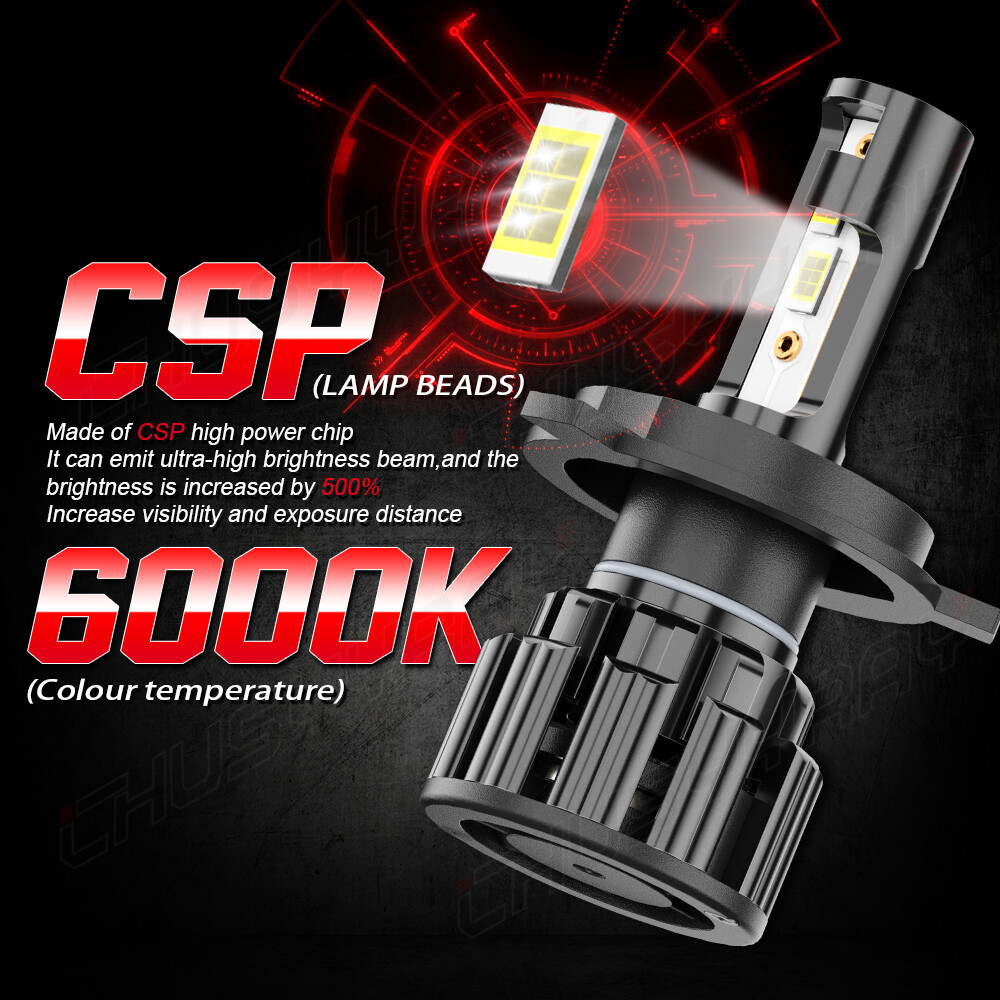 H4 9003-HB2 40W Xenon LED Headlight High Low Dual Beam Light Bulbs Lamps