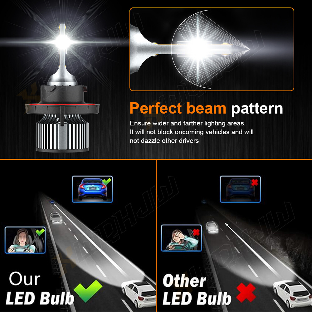 9008 9145 6500K LED Headlight Fog Light Bulbs For RAM 1500 2500 3500 2011-2012