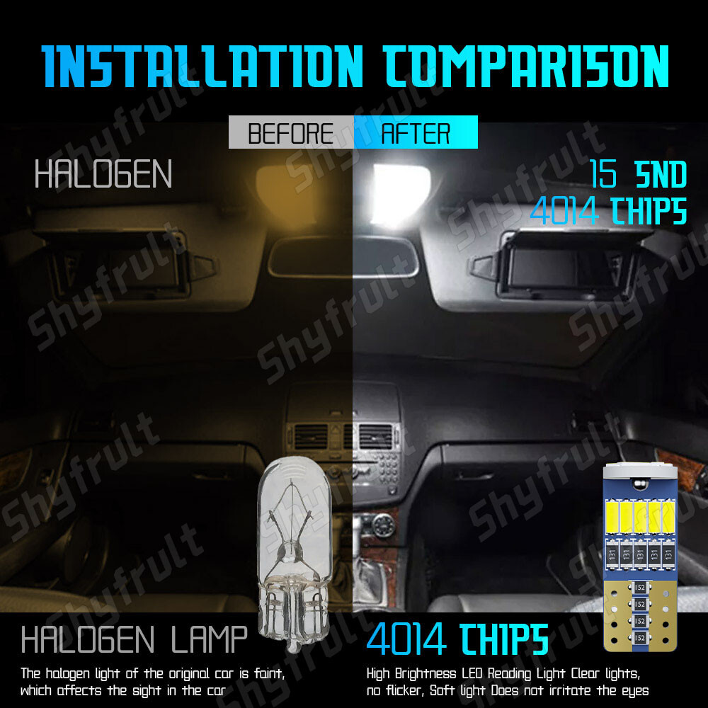 10 Bright LED Bulbs for Yamaha 4SV-84347-00-00 (12V-5W) Mini Taillight BULB