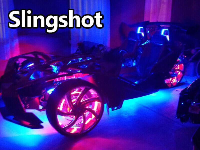 16PCS Triple Row 1/2/3/4/5/6.5FT Treble LEDs CHASING Slingshot Hood Light Strips