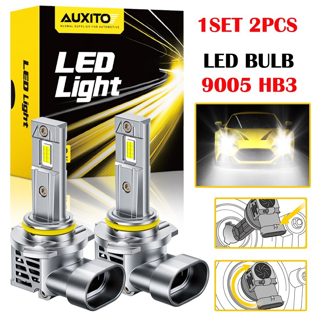 2-20X AUXITO LED Headlight 9005 Hi Low Bulbs 30000LM 6500K High Power Lamp M6S Y
